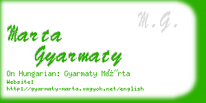 marta gyarmaty business card
